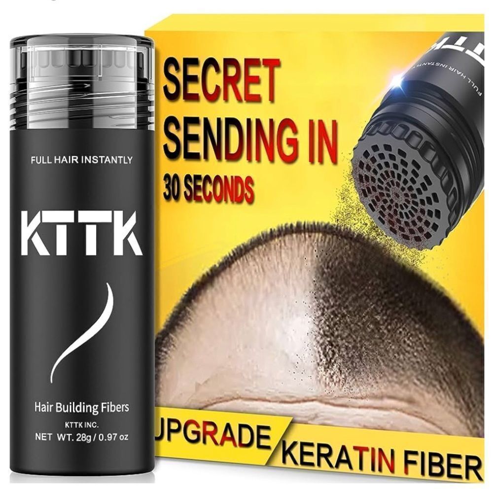 KTTK hair building fibers for thinning hair.  Only opened for testing